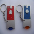 Rectangle Flashlight Key Ring W/ Trolley Coins